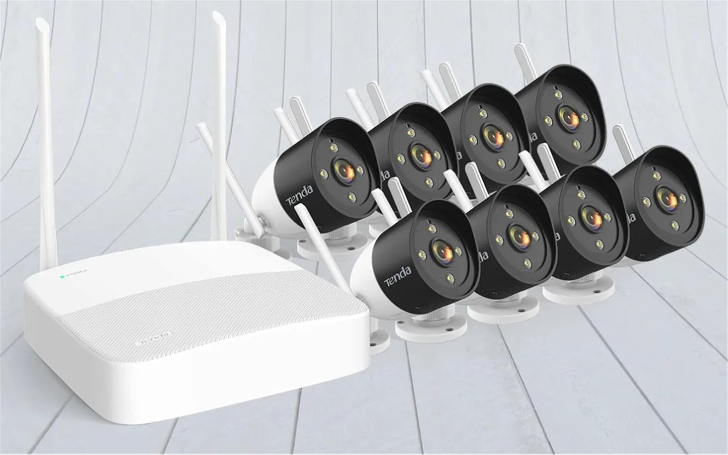 Tenda K8W-3TC 8 Kanal NVR Kayıt Cİhazı + 8 Adet Outdor Ip Wifi Bullet Kamera Set