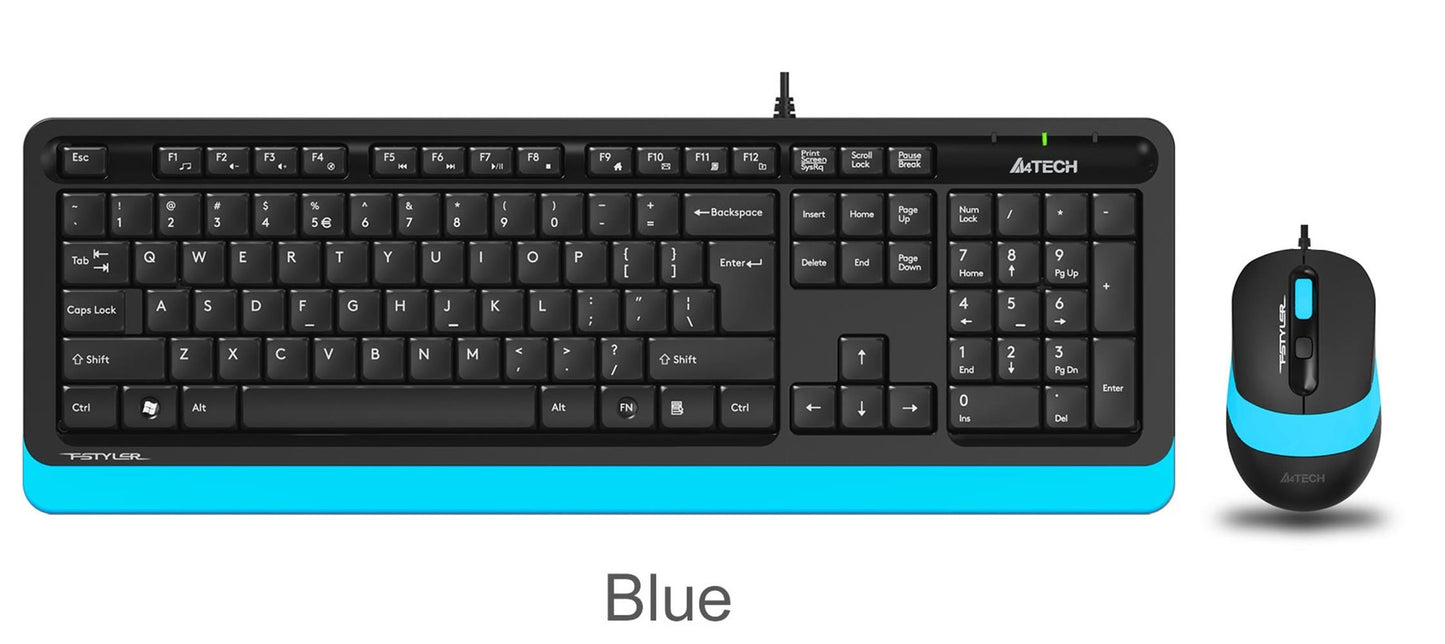 A4 Tech F1010 Q Usb Mavi Fn-Mm Klv+Optik Mouse Set