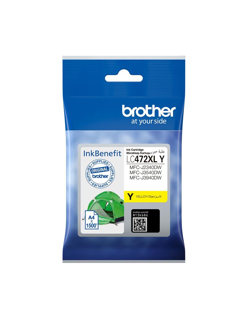 Brother LC472XLY Yellow Sarı Kartuş MFC-J2340-J3540-J3940 1.500 Sayfa
