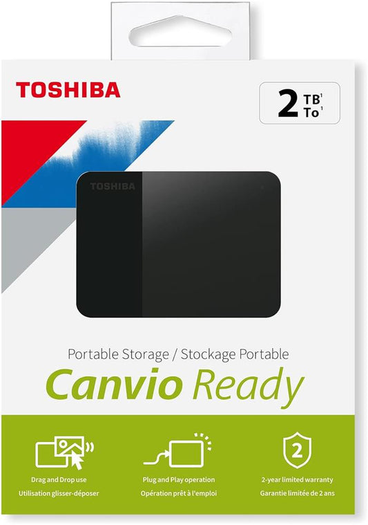 Toshiba 2TB Canvio Ready 2.5" Gen1 USB 3.2 Harici Harddisk (HDTP320EK3AA)