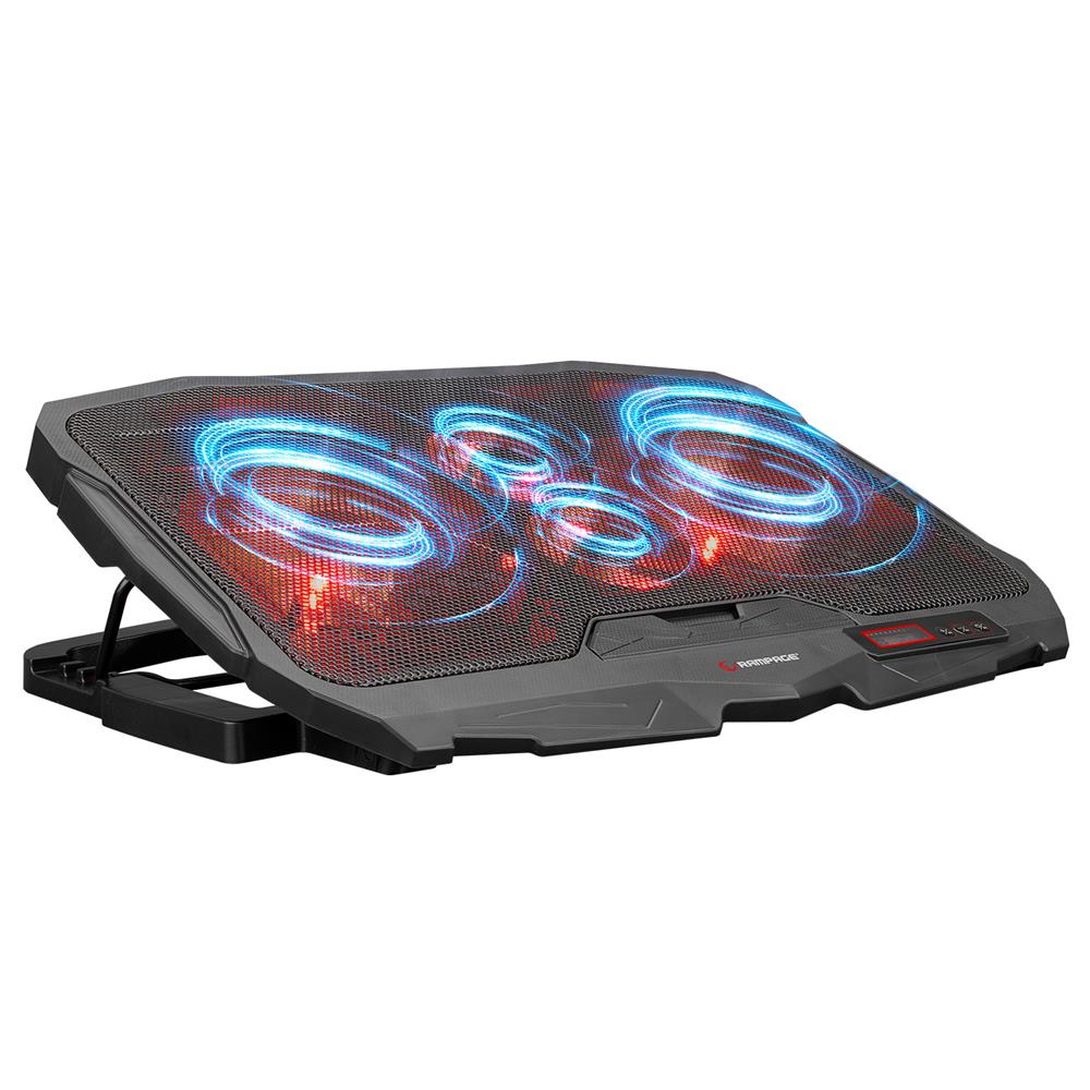 Addison Rampage AD-RC4 COLDBREEZE Kırmızı Ledli Işıklı Fan 15"-17" Notebook Soğutucu Stand