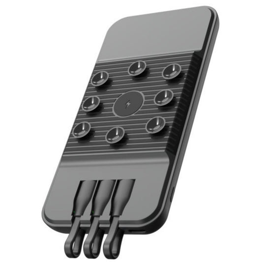 SnapMax SNP-3007 10.000 mah Siyah Vantuzlu Kablosuz ve 3in1 Kablolu Powerbank