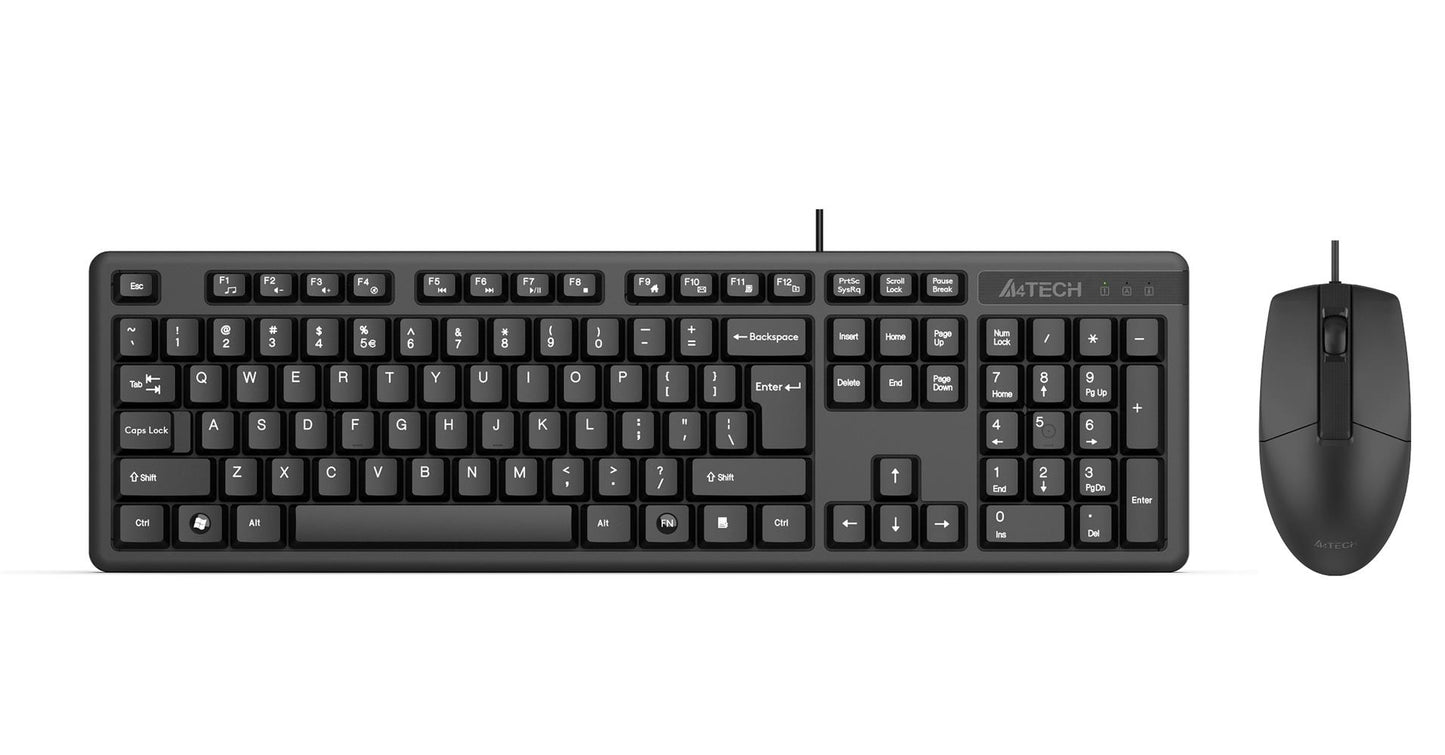 A4 Tech KR-3330S Silent Q Usb Fn-Multimedya Klavye + Optik Mouse Set Sessiz