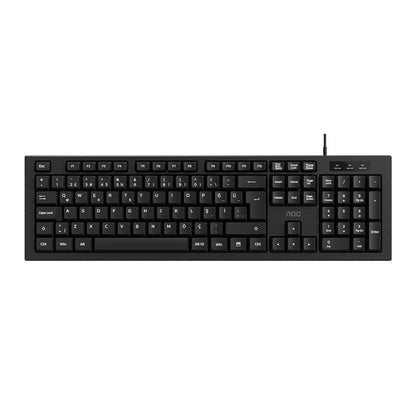 AOC KB130B-38 Usb Siyah Türkçe Kablolu Standart Klavye