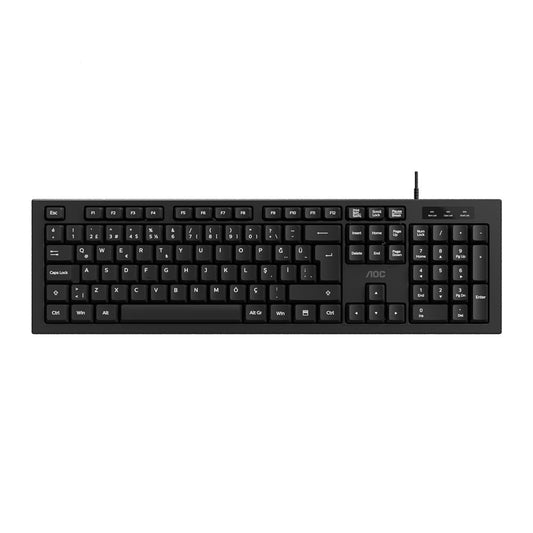 AOC KB130B-38 Usb Siyah Türkçe Kablolu Standart Klavye