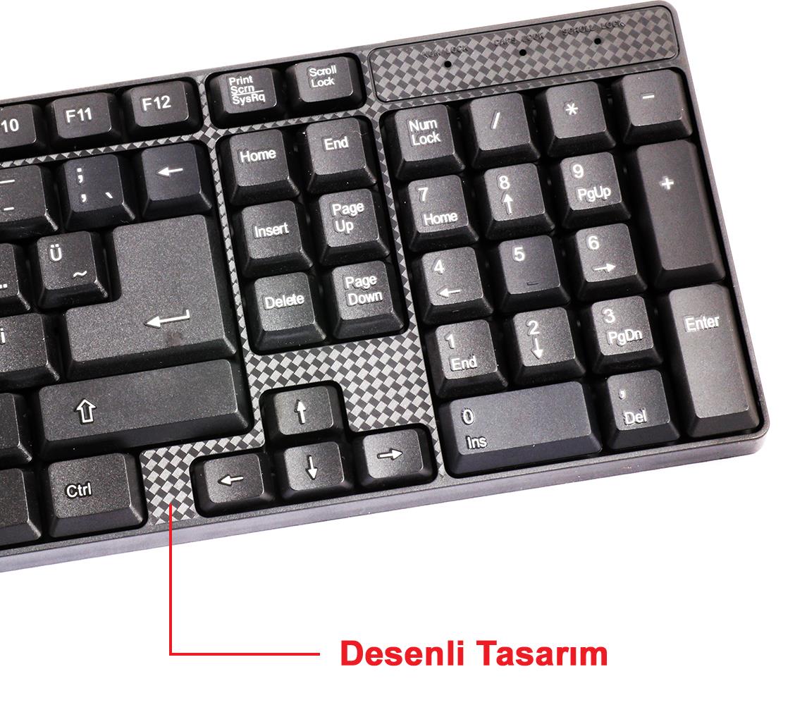 Elba EK-020 Q Usb Siyah Türkçe Kablolu Standart Klavye (1.8Mt Kablo Uzunluğu)