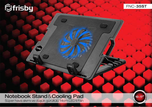 Frisby FNC-35ST Standlı Notebook Soğutucu 1 Port Usb 10"- 17" boyutunda notebooklar için uygundur